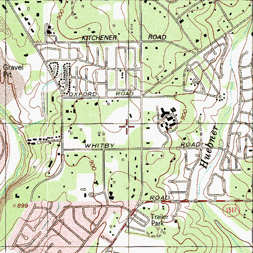 Topographic Map of KCOR-AM (San Antonio), TX