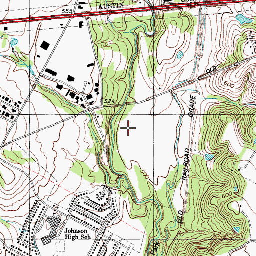 Topographic Map of KFIT-AM (Sunset Valley), TX