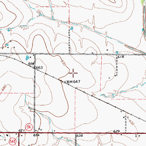 Topographic Map of Short Stop Airport, TX