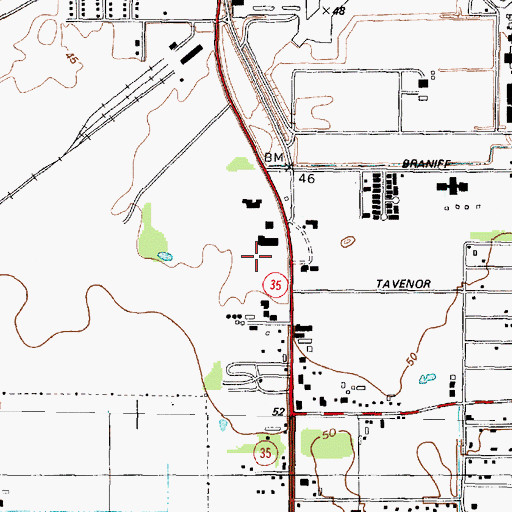 Topographic Map of Rowan Heliport, TX