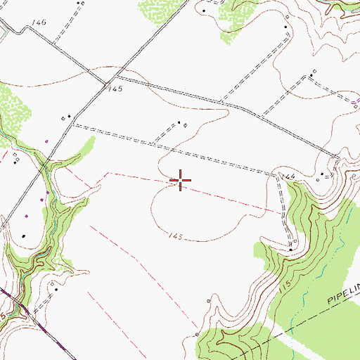 Topographic Map of Gloster Aerodrome, TX