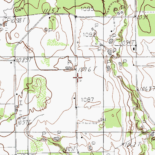 Topographic Map of Beula Strip (historical), TX