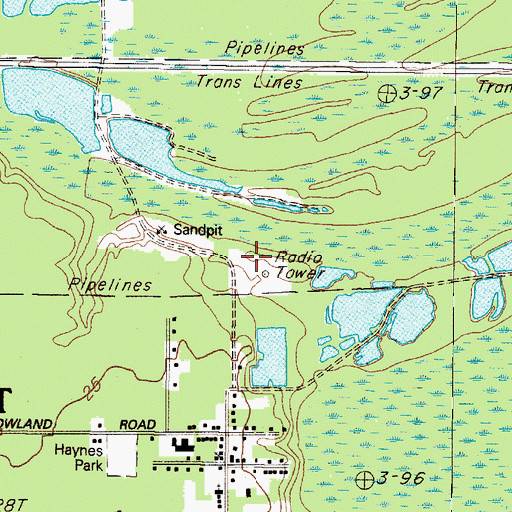 Topographic Map of KZZB-AM (Beaumont), TX
