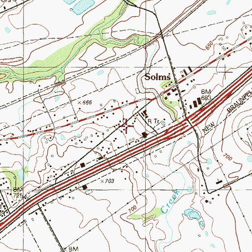 Topographic Map of KGNB-AM (New Braunfels), TX
