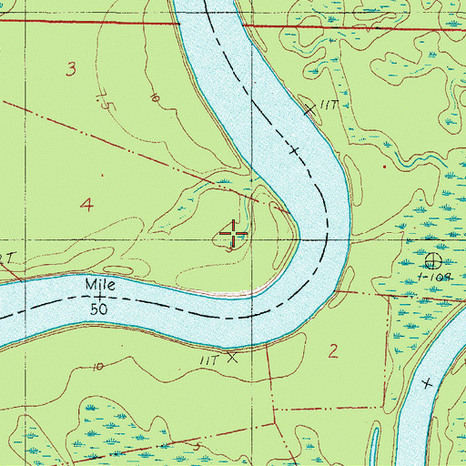 Topographic Map of Turpin Slough, AL