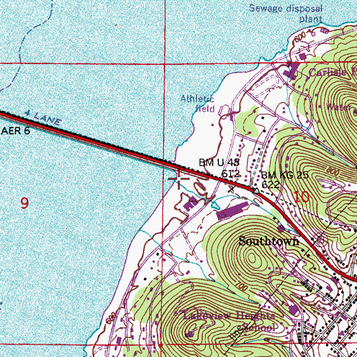 Topographic Map of David Crockett Visit Lions Club Park, AL