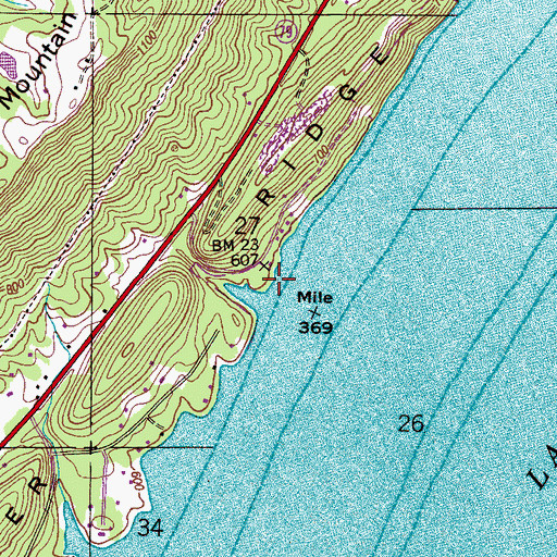 Topographic Map of Pine Island Landing (historical), AL