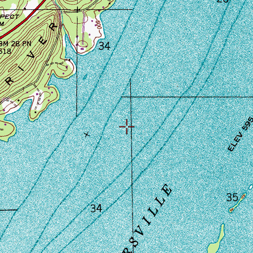 Topographic Map of Sycamore Landing (historical), AL