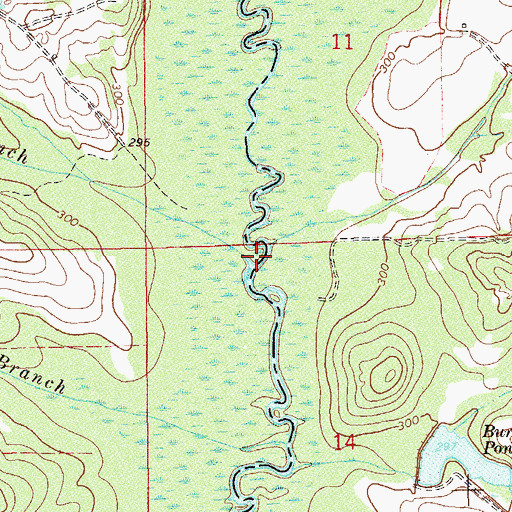 Topographic Map of McSwains Bridge (historical), AL