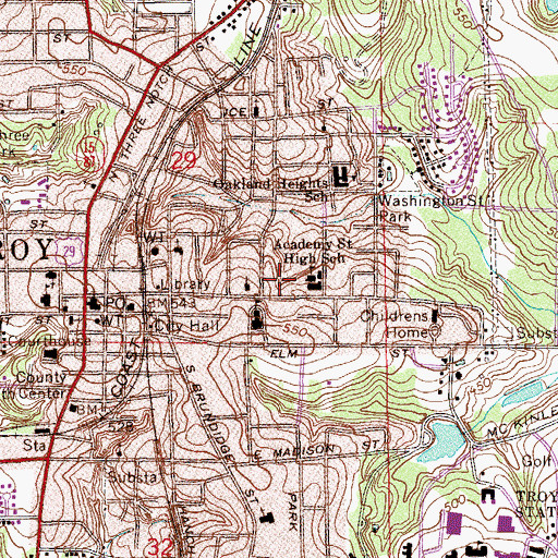 Topographic Map of Shilo Baptist Church, AL