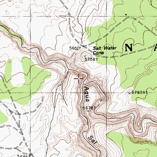 Topographic Map of Bihilinie Canyon, AZ