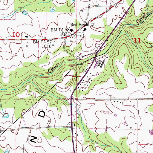Topographic Map of The Jesus Name Church, AL