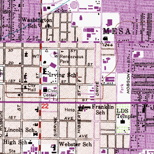 Topographic Map of Acequis Mesa (historical), AZ
