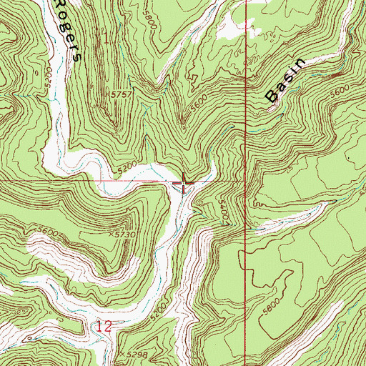 Topographic Map of Basin Canyon, UT