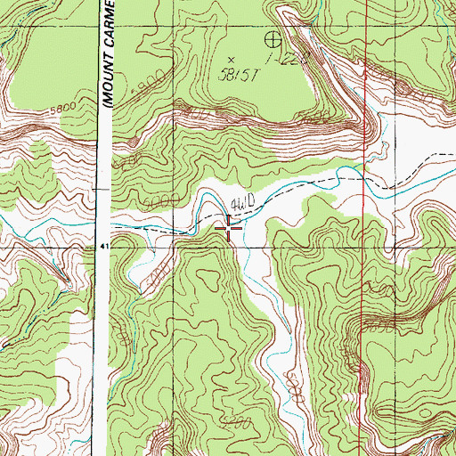 Topographic Map of Bay Bill Canyon, UT