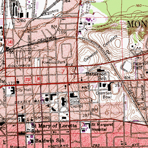 Topographic Map of First Colored Baptist Church (historical), AL