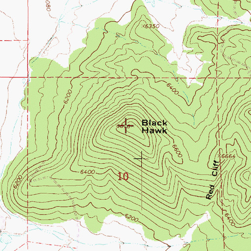 Topographic Map of Black Hawk, UT