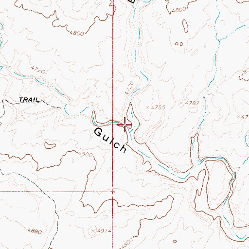 Topographic Map of Brimstone Gulch, UT
