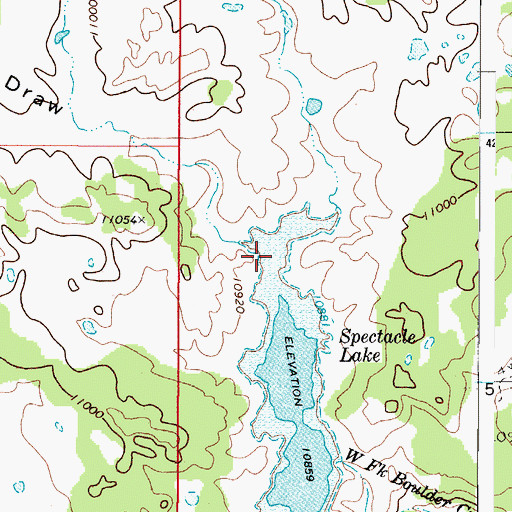 Topographic Map of Broken Draw, UT
