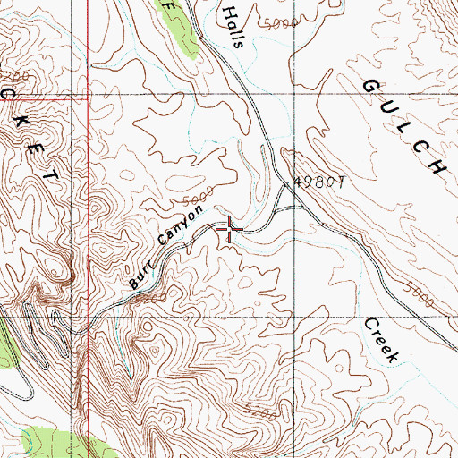 Topographic Map of Burr Canyon, UT