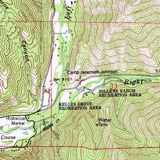 Topographic Map of Camp Hobble Creek, UT