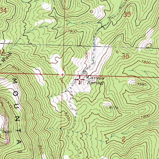 Topographic Map of Carney Spring, UT