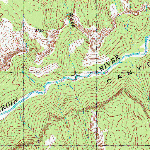 Topographic Map of Crawford Wash, UT