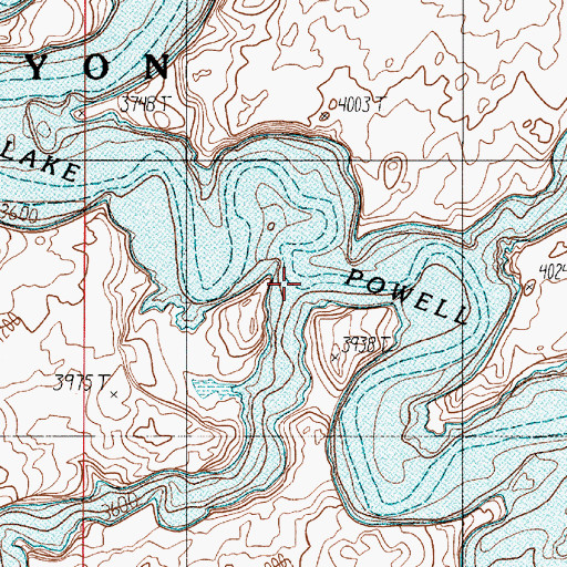 Topographic Map of Davis Gulch, UT