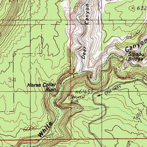 Topographic Map of Deer Canyon, UT