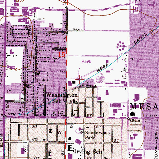 Topographic Map of Canal Alma (historical), AZ