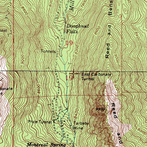 Topographic Map of East Carbonate Tunnel, UT