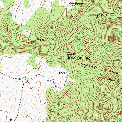 Topographic Map of East Mud Spring, UT