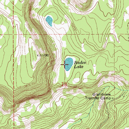 Topographic Map of Hades Lake, UT