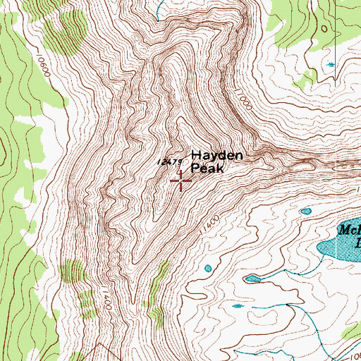 Topographic Map of Hayden Peak, UT