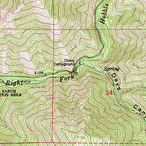 Topographic Map of Hobble Creek Guard Station, UT