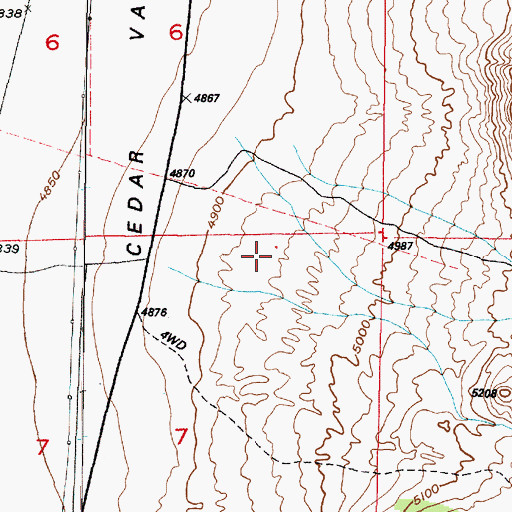 Topographic Map of Ivans Canyon, UT