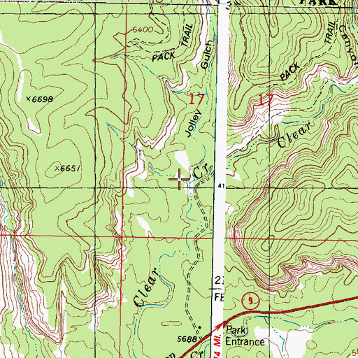 Topographic Map of Jolley Gulch, UT