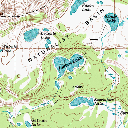 Topographic Map of Jordan Lake, UT