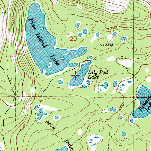 Topographic Map of Lily Pad Lake, UT