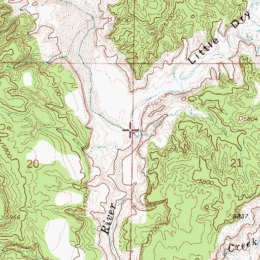 Topographic Map of Little Dry Valley, UT