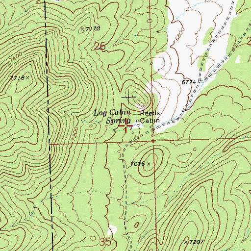 Topographic Map of Log Cabin Spring, UT