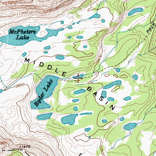 Topographic Map of Middle Basin, UT