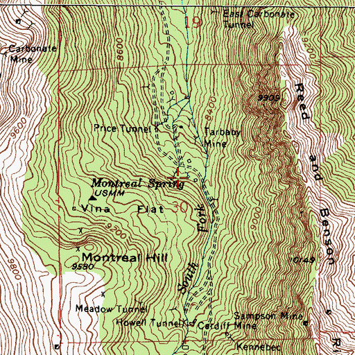 Topographic Map of Montreal Spring, UT