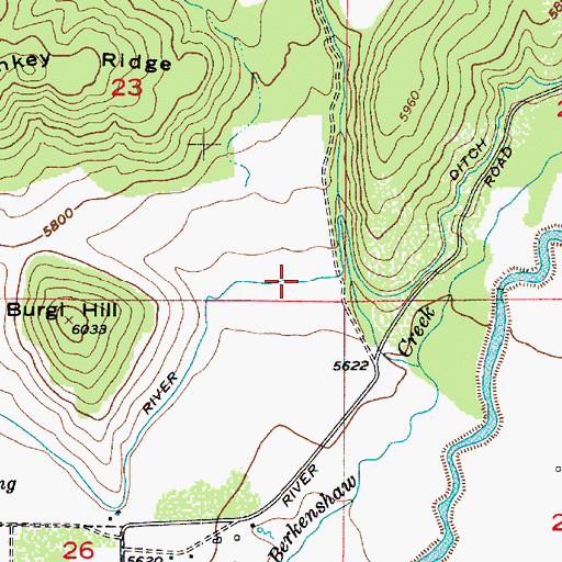 Topographic Map of River Ditch, UT