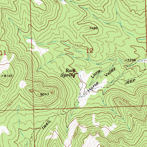 Topographic Map of Rock Spring, UT