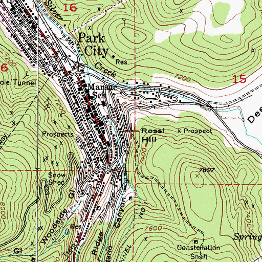 Topographic Map of Rossi Hill, UT