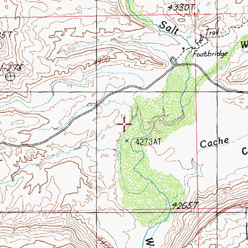 Topographic Map of Salt Valley Wash, UT
