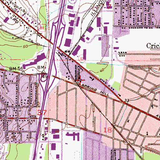 Topographic Map of Christian Union Baptist Church, AL