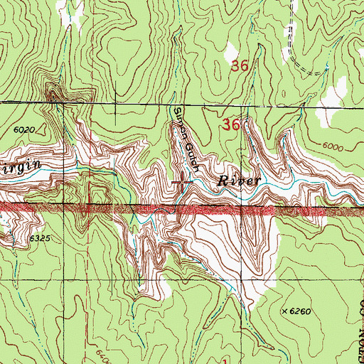 Topographic Map of Simon Gulch, UT