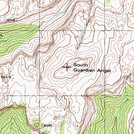 Topographic Map of South Guardian Angel, UT